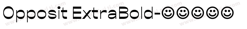 Opposit ExtraBold字体转换